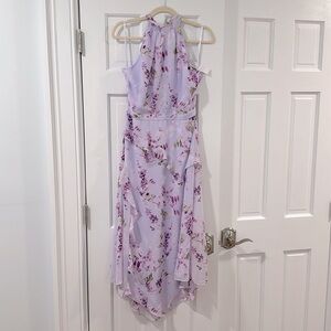 BRAND NEW WHBM Size 4 Ruffle Halter Midi Dress